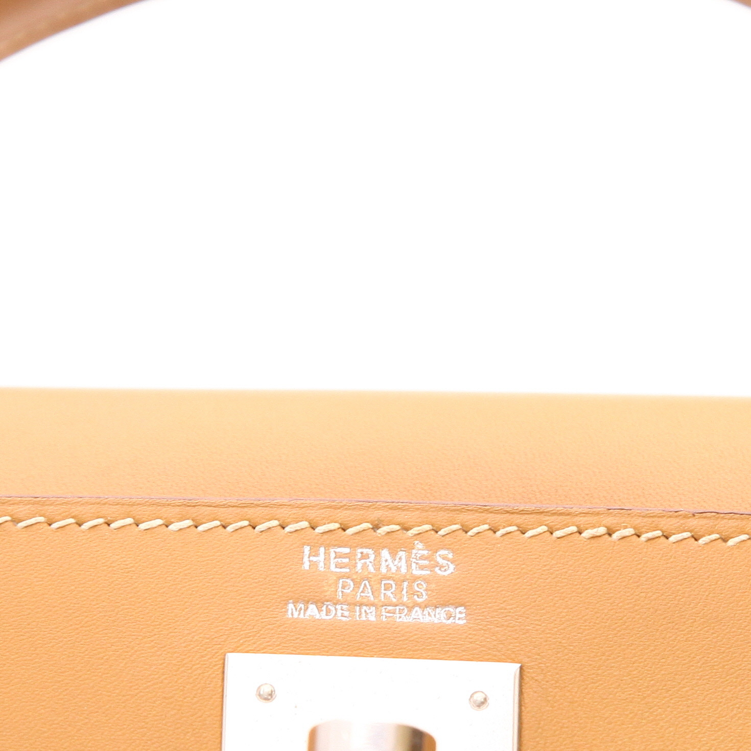 Hermès Kelly 32 cm handbag in Natural Sable Butler leather - Detail D2