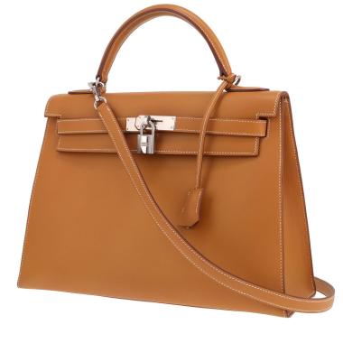 Bolso Hermès Kelly de 32 cm en piel Butler Natural Sable