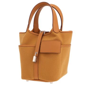 Hermès Picotin 26 cm handbag in Sesame beige canvas and Sesame beige leather