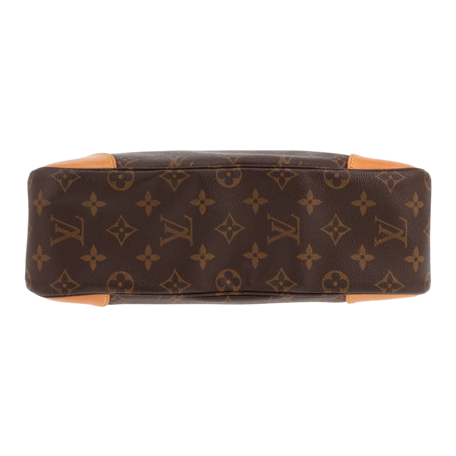 Louis Vuitton Boulogne handbag in brown Monogram canvas and natural leather - Detail D1