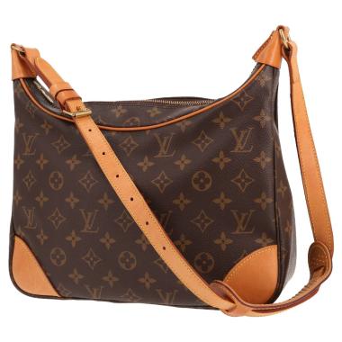 Louis Vuitton Boulogne handbag in brown Monogram canvas and natural leather