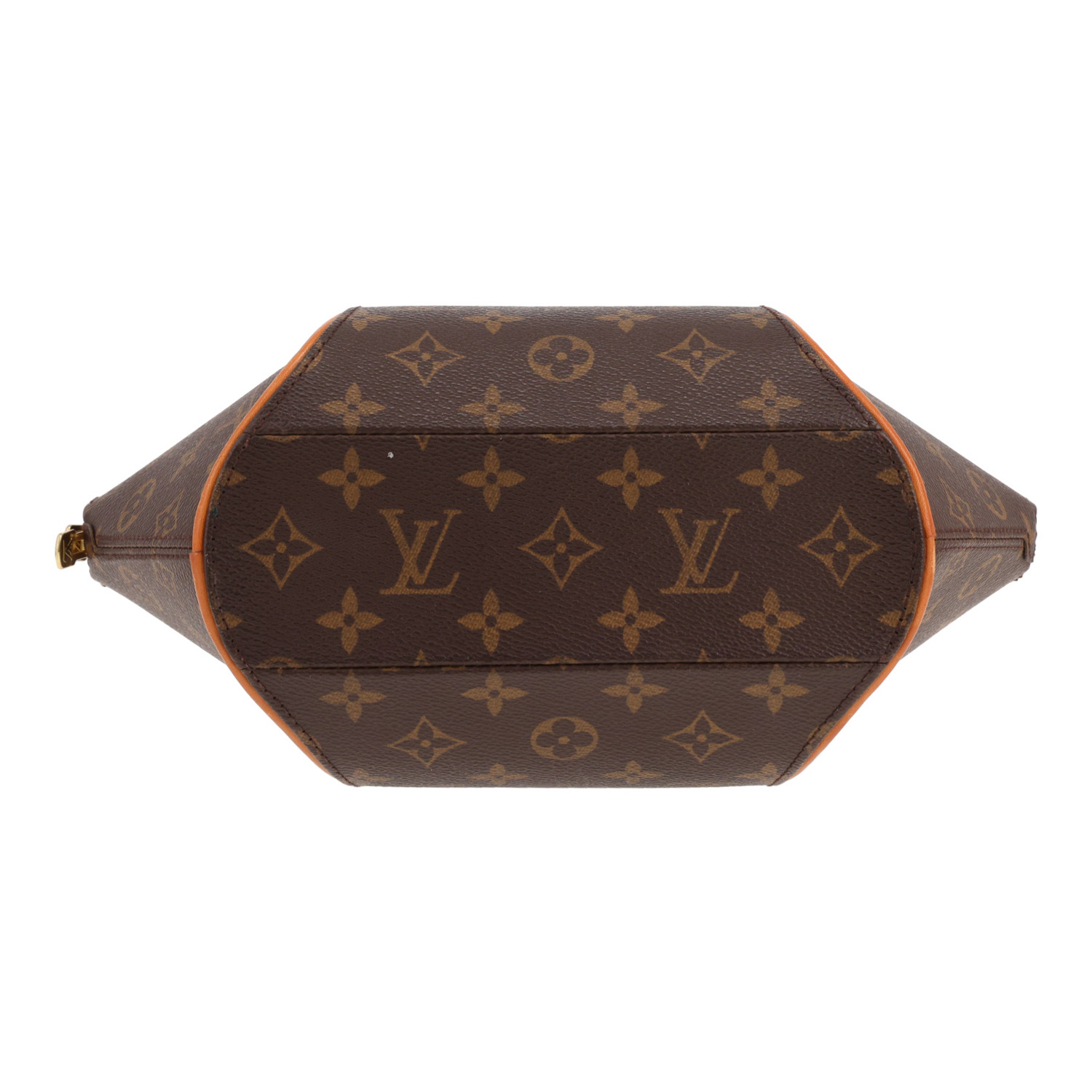 Bolso Louis Vuitton «Ellipse» de lona Monogram marrón y piel natural - Detail D1