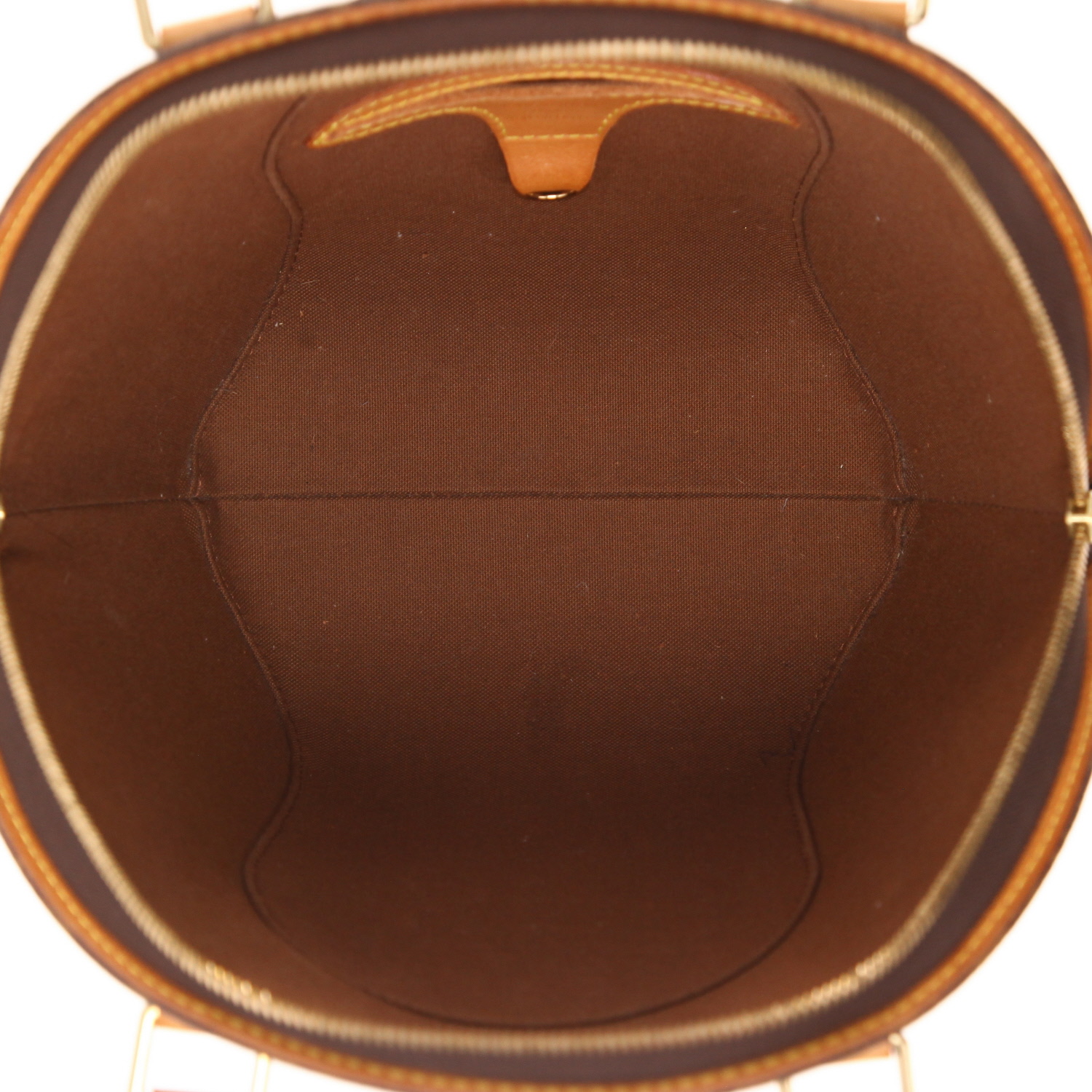 Borsa Louis Vuitton Ellipse in tela Monogram marrone e pelle naturale - Detail D3