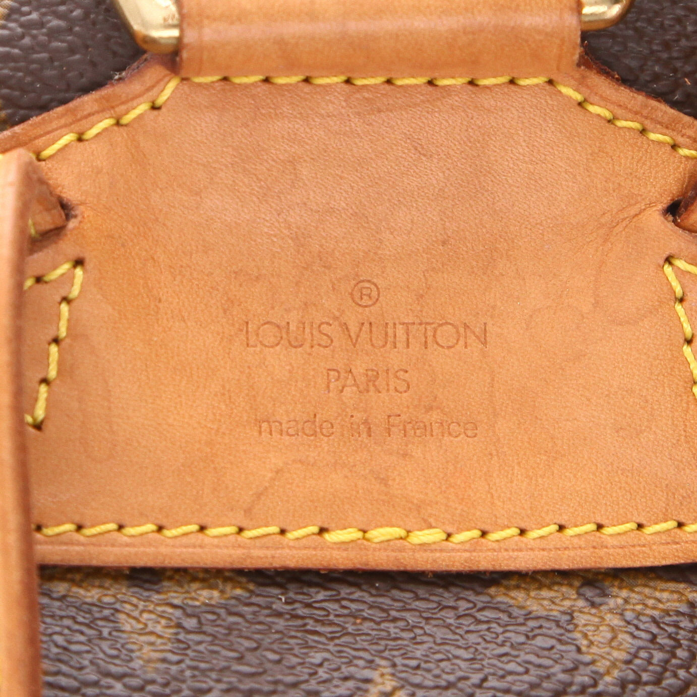 Sac à dos Louis Vuitton  Montsouris Backpack en toile monogram marron et cuir naturel - Detail D2