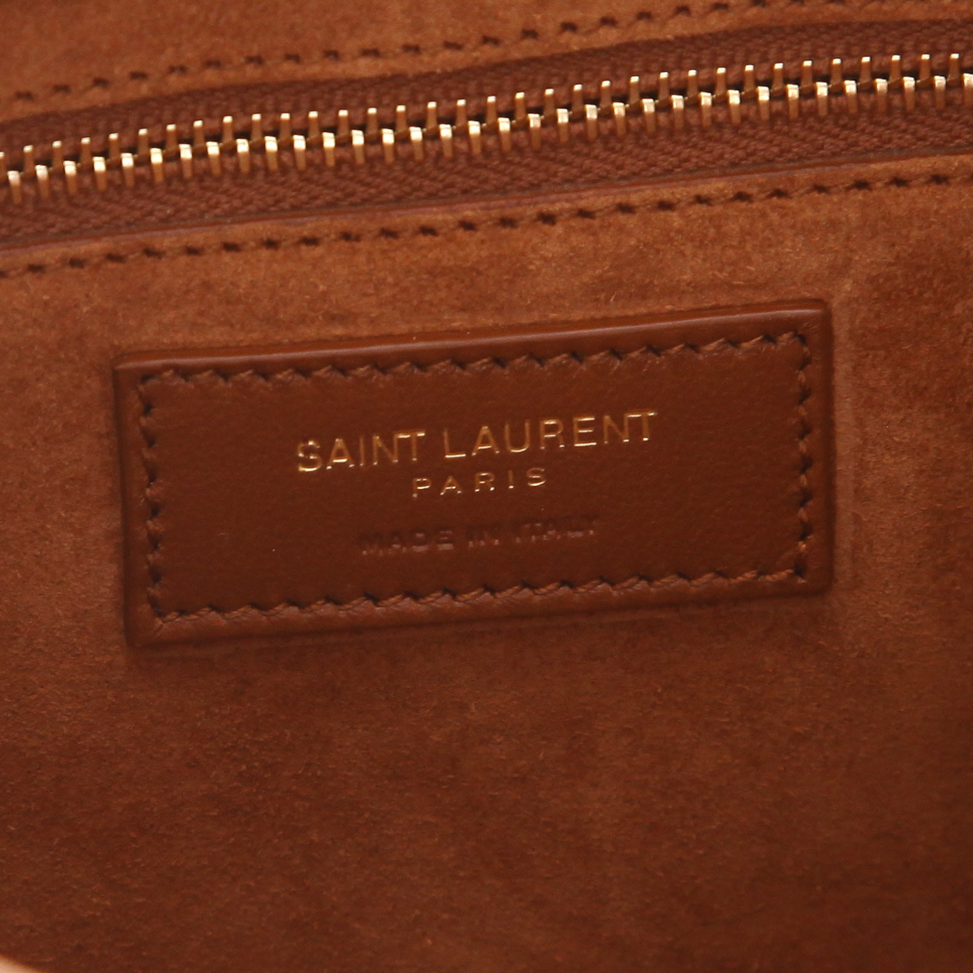 Borsa Saint Laurent “5 à 7” in pelle color cammello - Detail D2