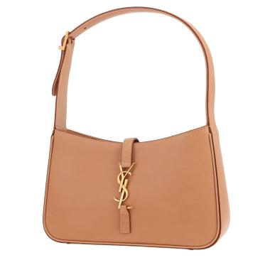 Bolso Saint Laurent «5 à 7» de piel marrón camel