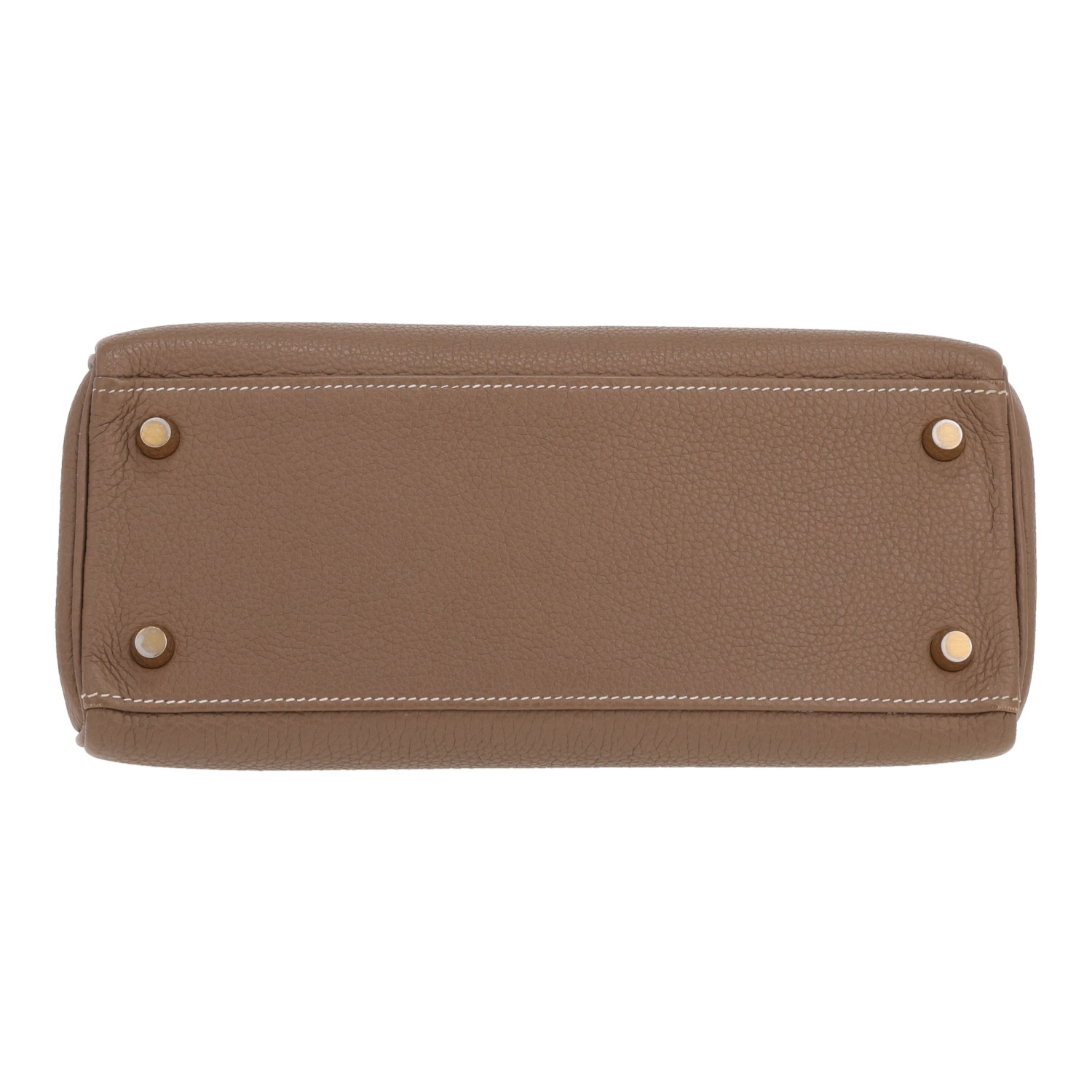 Sac à main Hermès  Kelly 25 cm en cuir togo étoupe - Detail D1