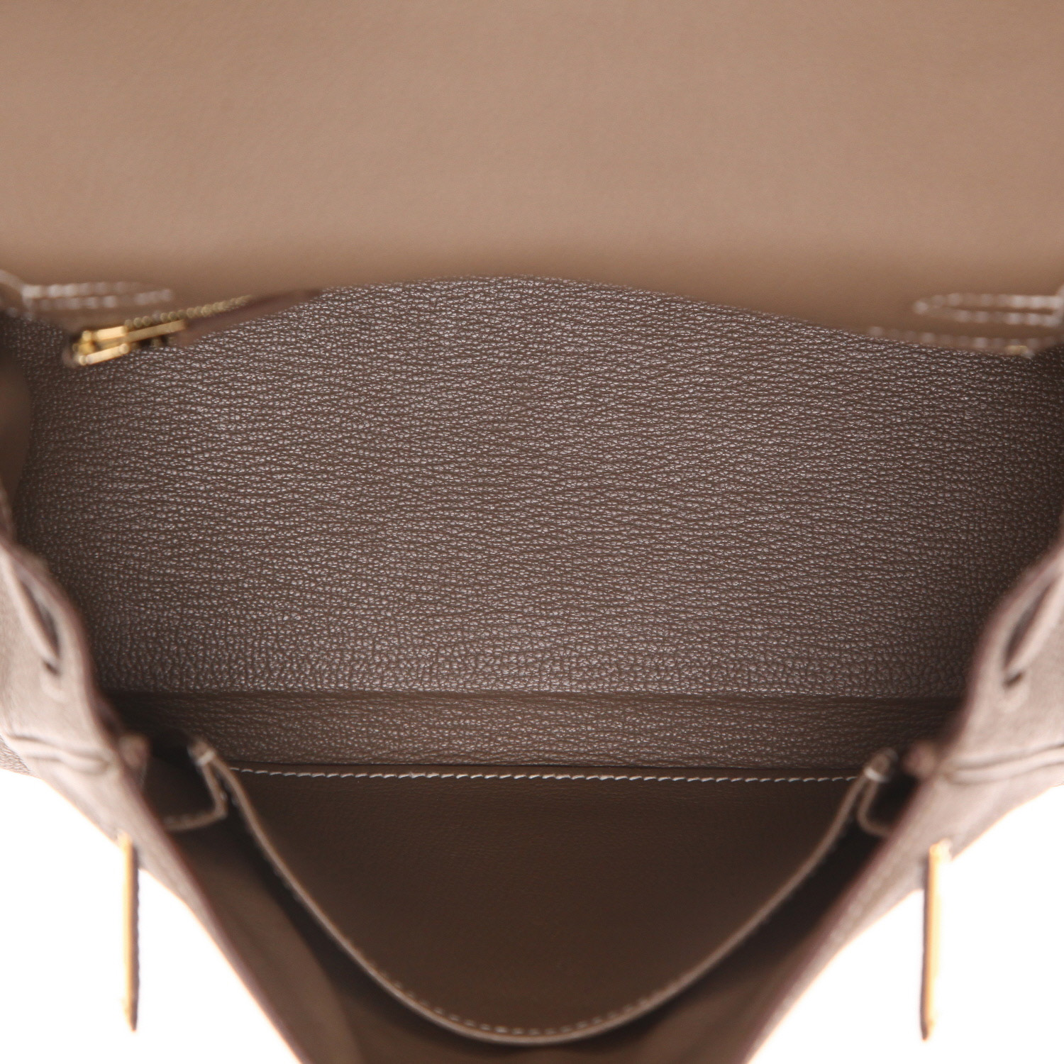 Sac à main Hermès  Kelly 25 cm en cuir togo étoupe - Detail D3