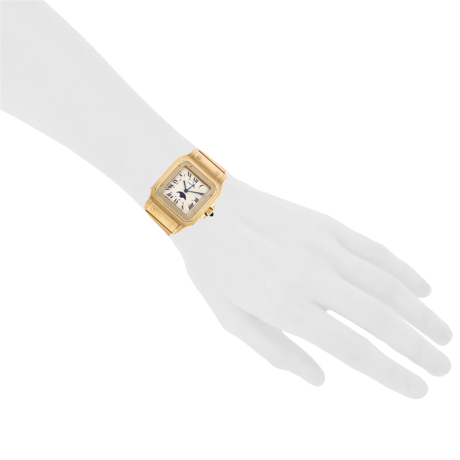 Reloj Cartier Santos Galbée, modelo mediano, en oro amarillo. Ref.: Cartier - 819901. Hacia 1990 - Detail D1