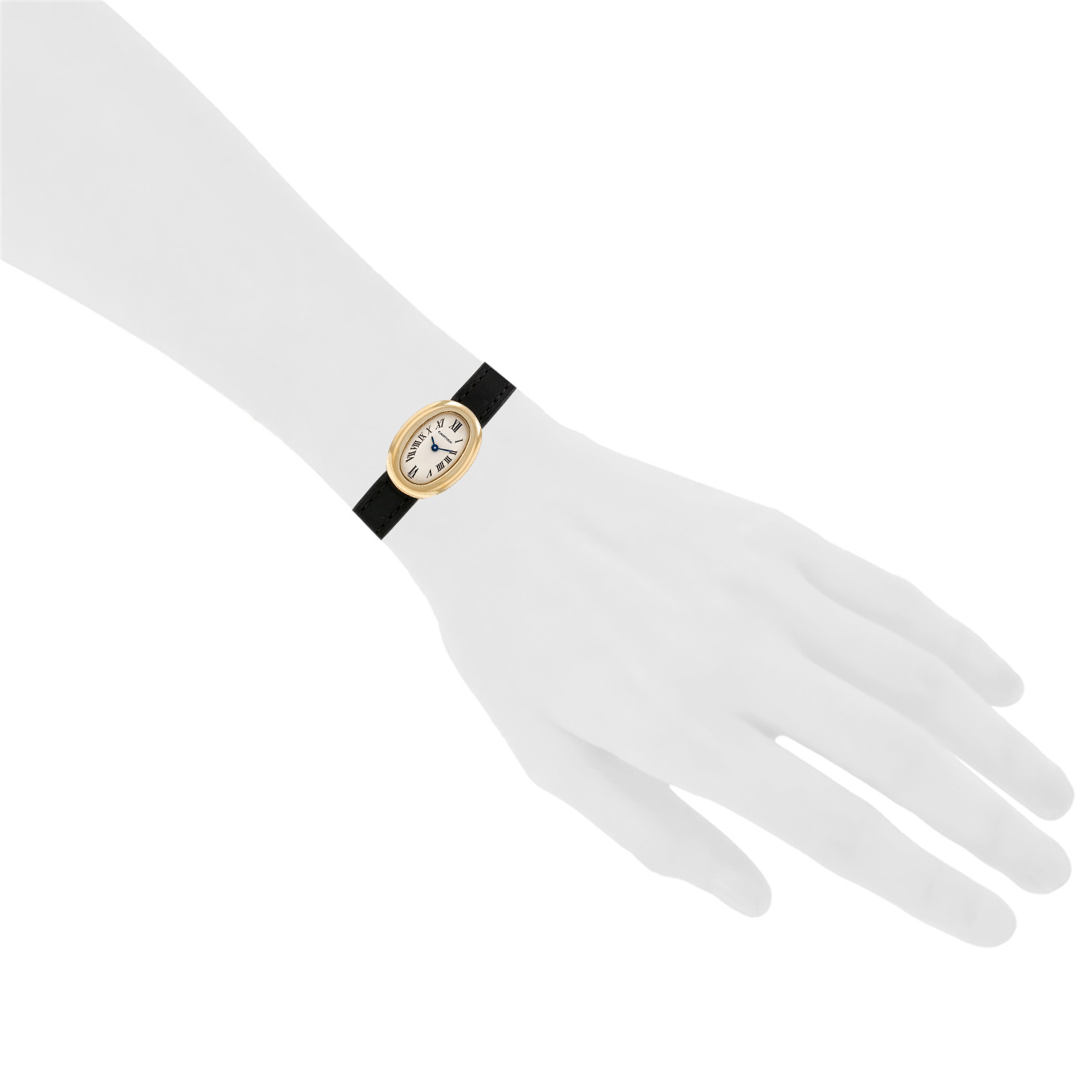 Cartier Mini Baignoire watch in yellow gold, Ref: Cartier - 2368, circa 1990 - Detail D1