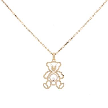 Collier Chopard Happy Diamonds en or rose et diamants