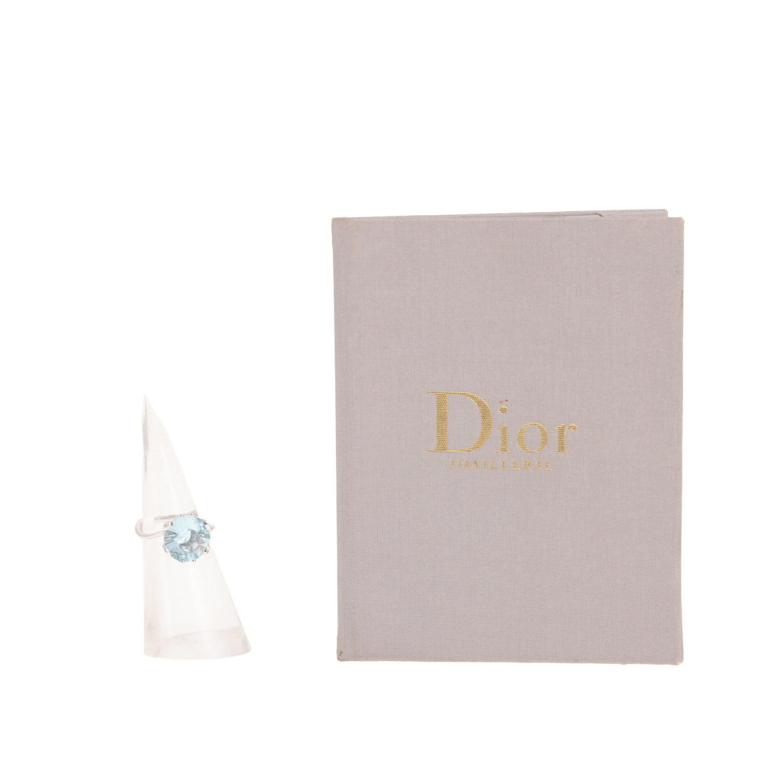 Bague Dior Oui en or blanc, aigue-marine et diamants - Detail D2