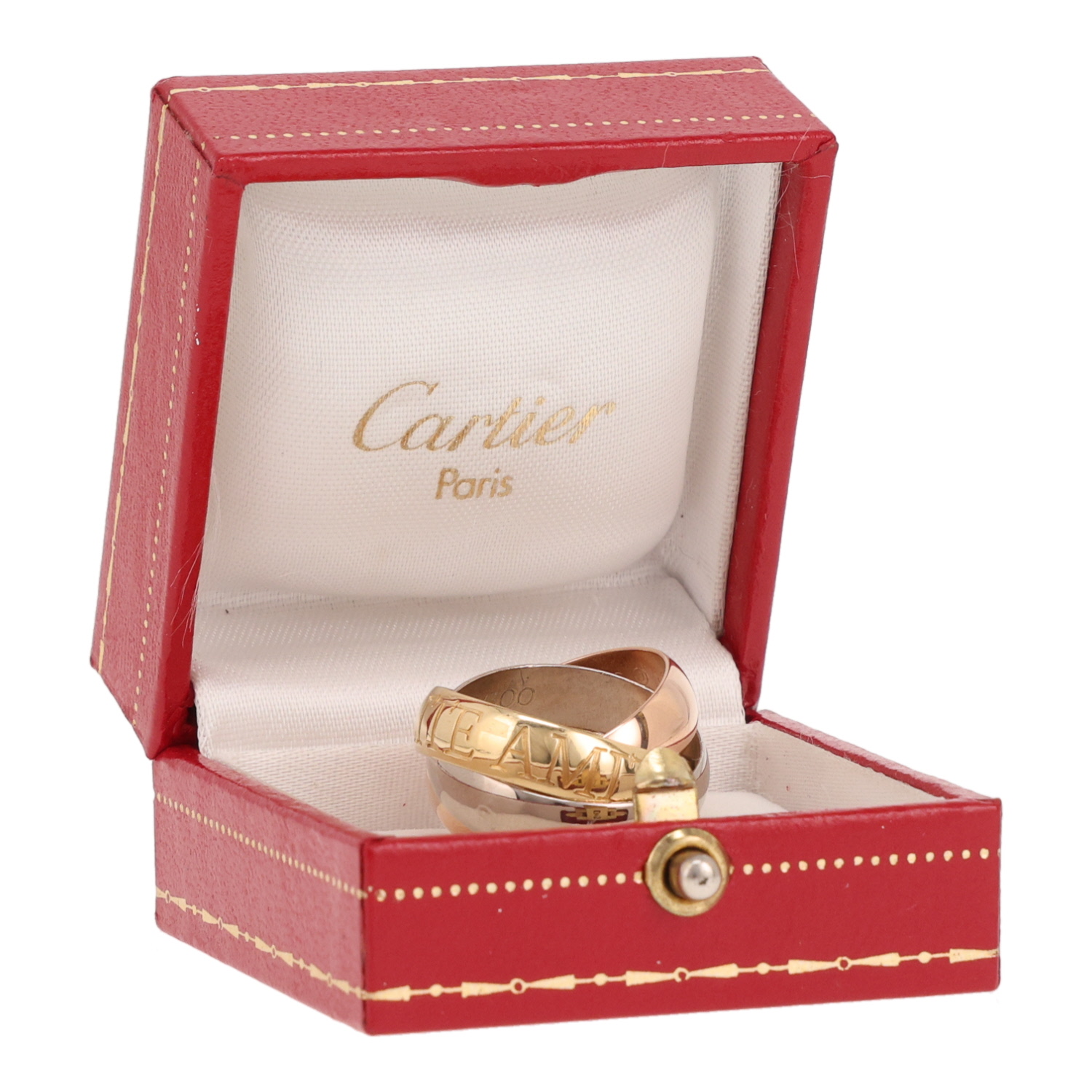 Bague Cartier Trinity édition limitée "Amour Fidélité Amitié" en 3 ors - Detail D2