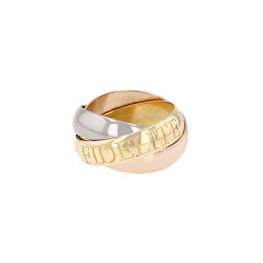 Anello Cartier Trinity in tre tipi di oro