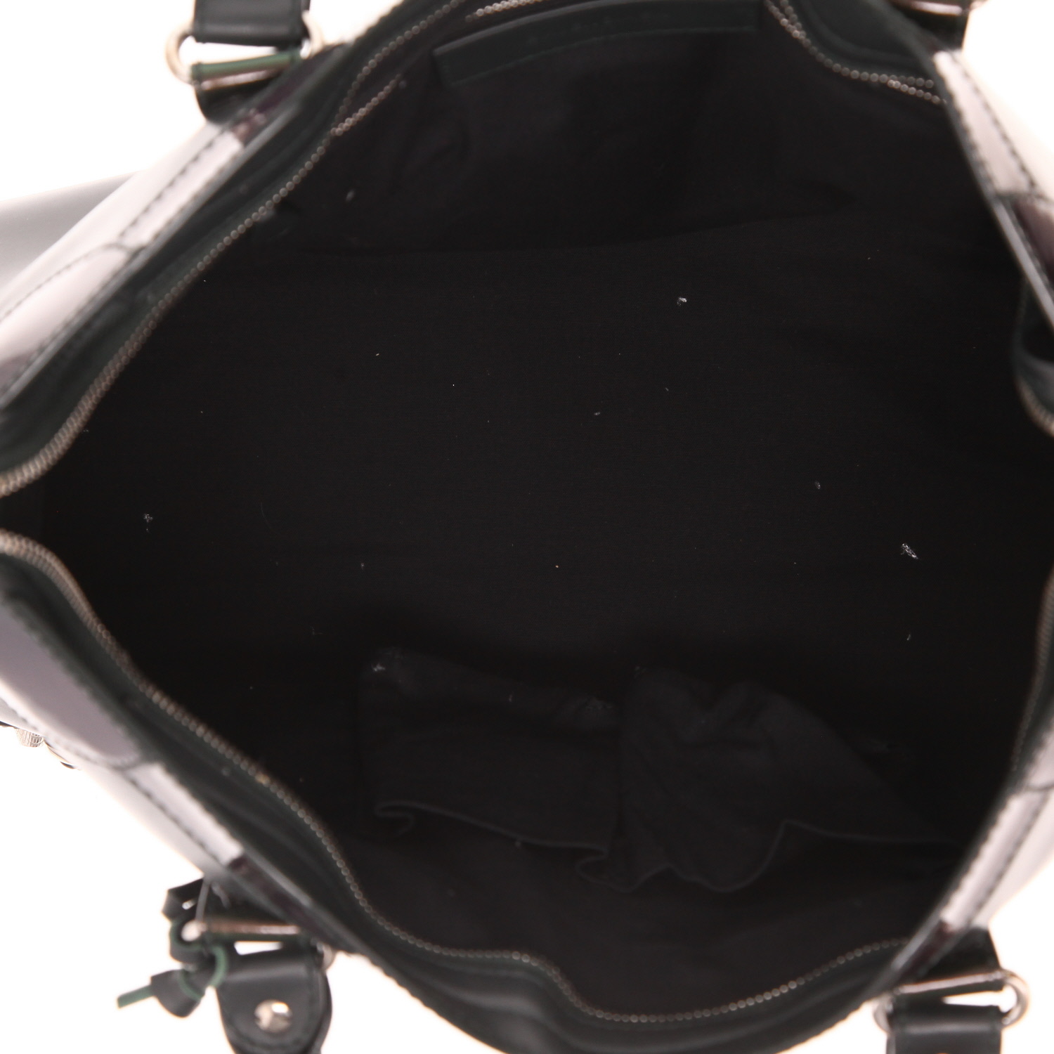 Bolso Balenciaga City de piel brillante verde y piel charol verde - Detail D3