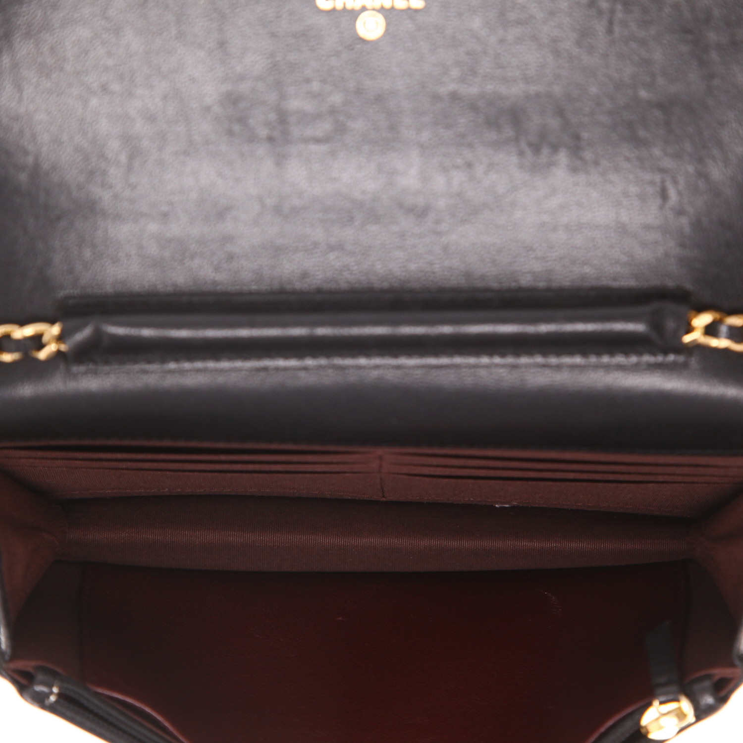 Borsa a tracolla Chanel “Wallet on Chain” in pelle nera - Detail D3