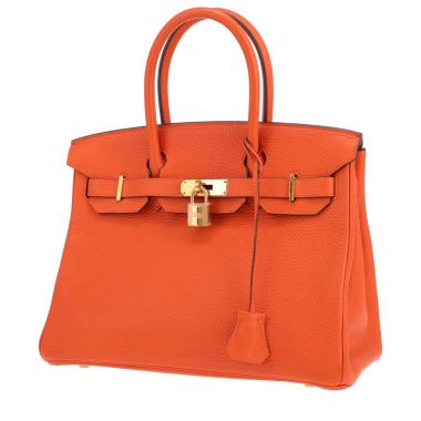 Borsa Hermès Birkin da 30 cm in pelle Togo Orange