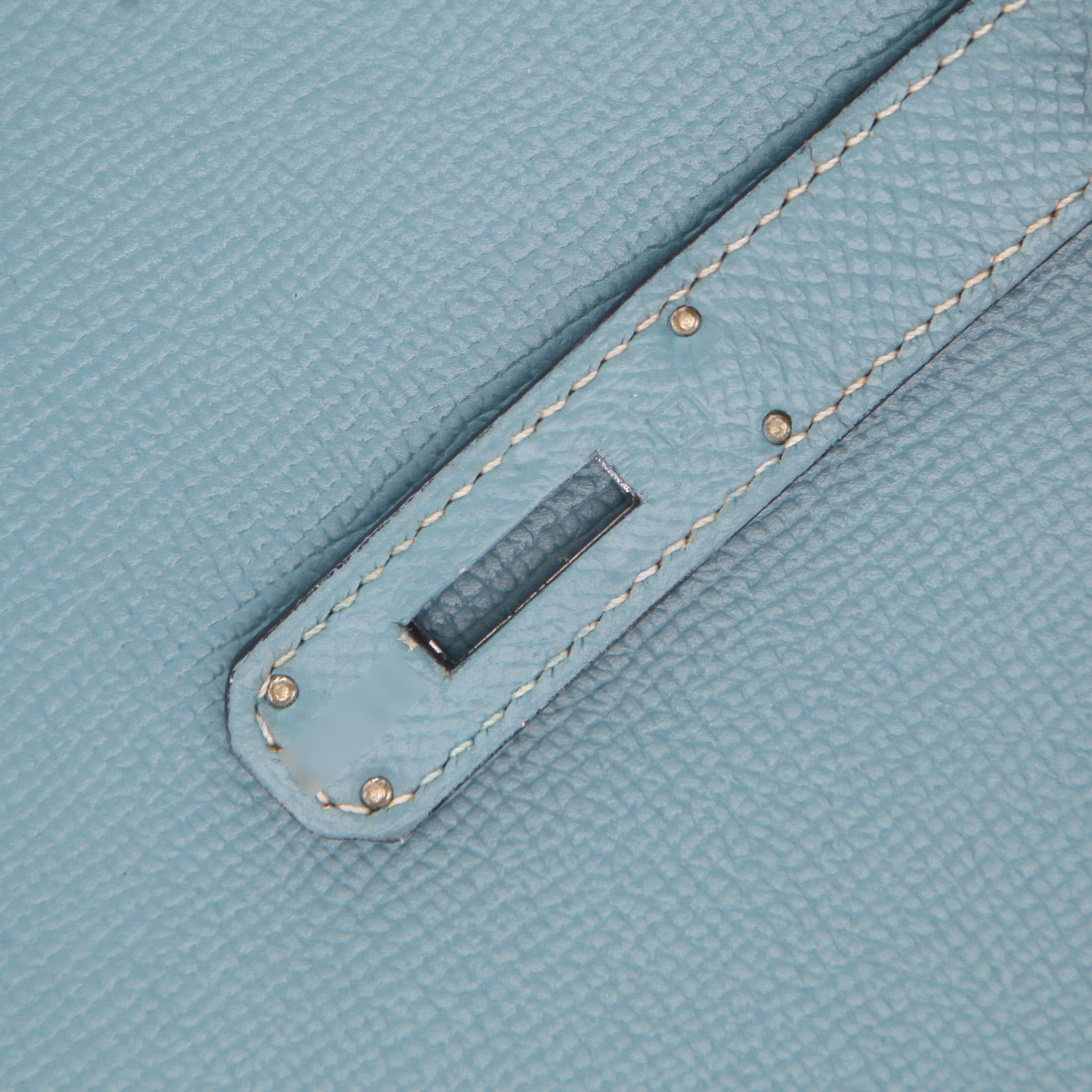 Borsa Hermès Kelly da 28 cm in pelle Courchevel Bleu Jean - Detail D4