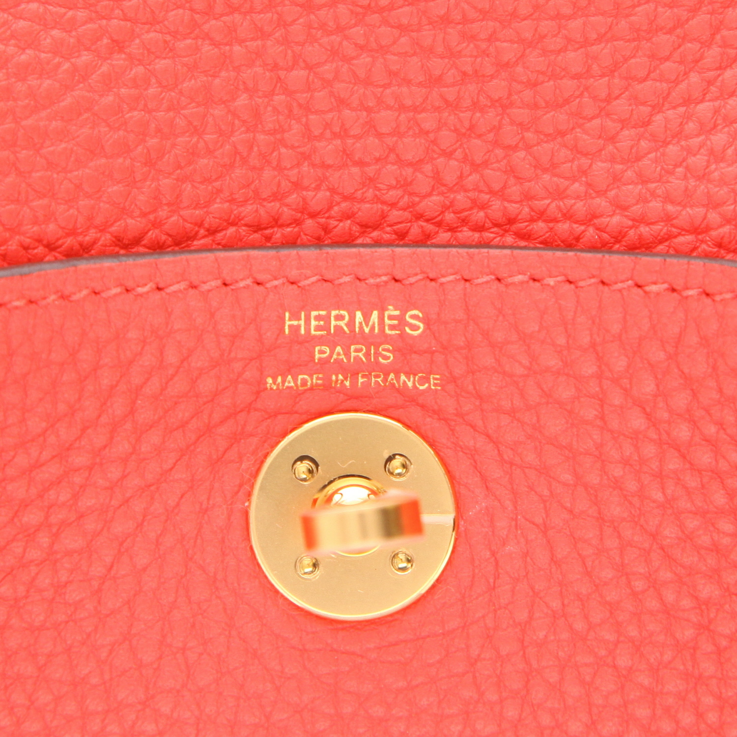 Sac à main Hermès  Lindy mini  en cuir togo rose-Texas - Detail D2