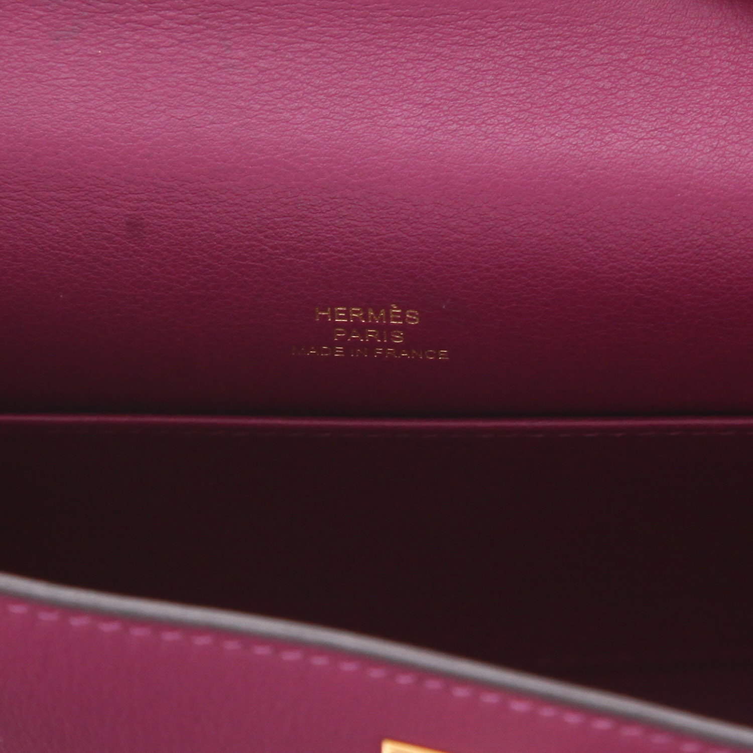 Bolso de mano Hermès Kelly - Bolso de mano de piel Swift en color violeta Anemone - Detail D2