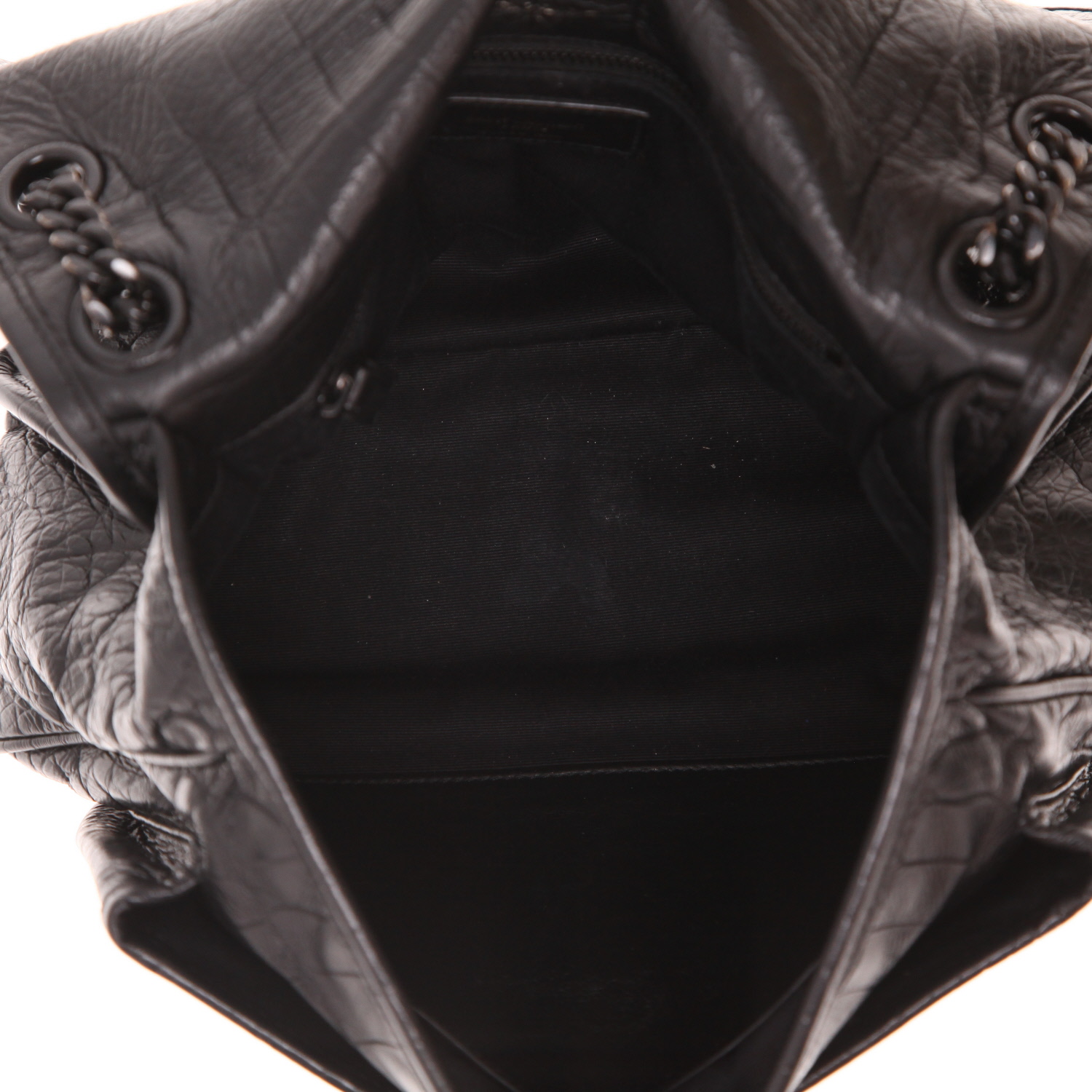 Saint Laurent Niki shoulder bag in black leather - Detail D3