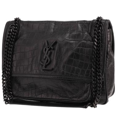 Bolso bandolera Niki de Saint Laurent, de piel negra