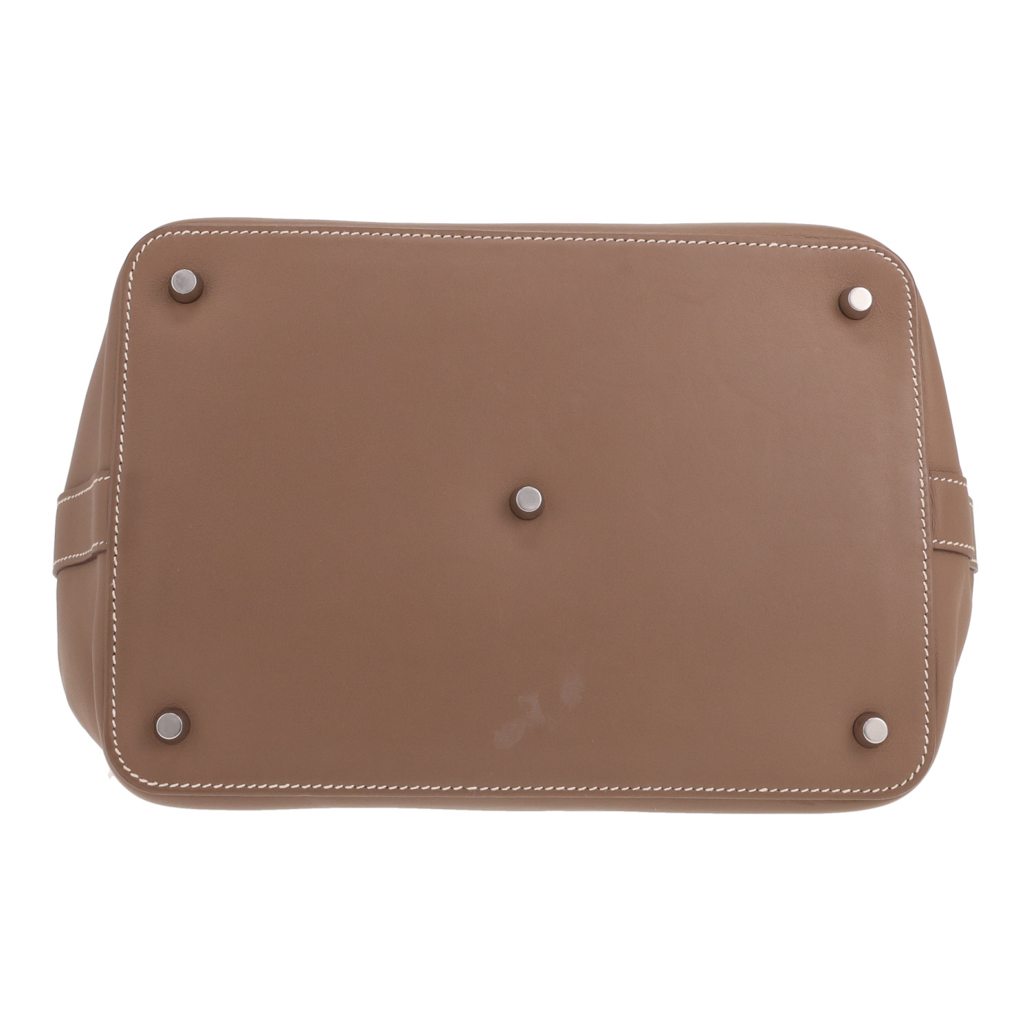 Sac à main Hermès  Tool Box en cuir Swift étoupe - Detail D1