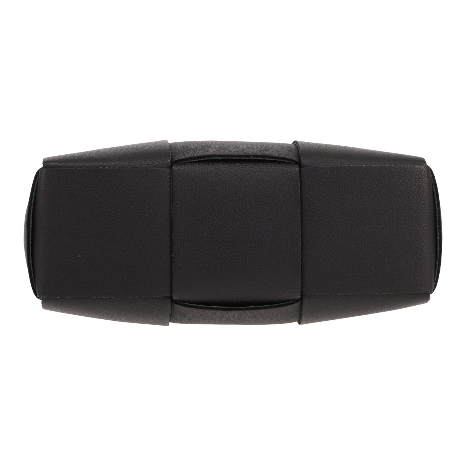 Borsa shopping Bottega Veneta  Arco mini  in pelle intrecciata Noir - Detail D1
