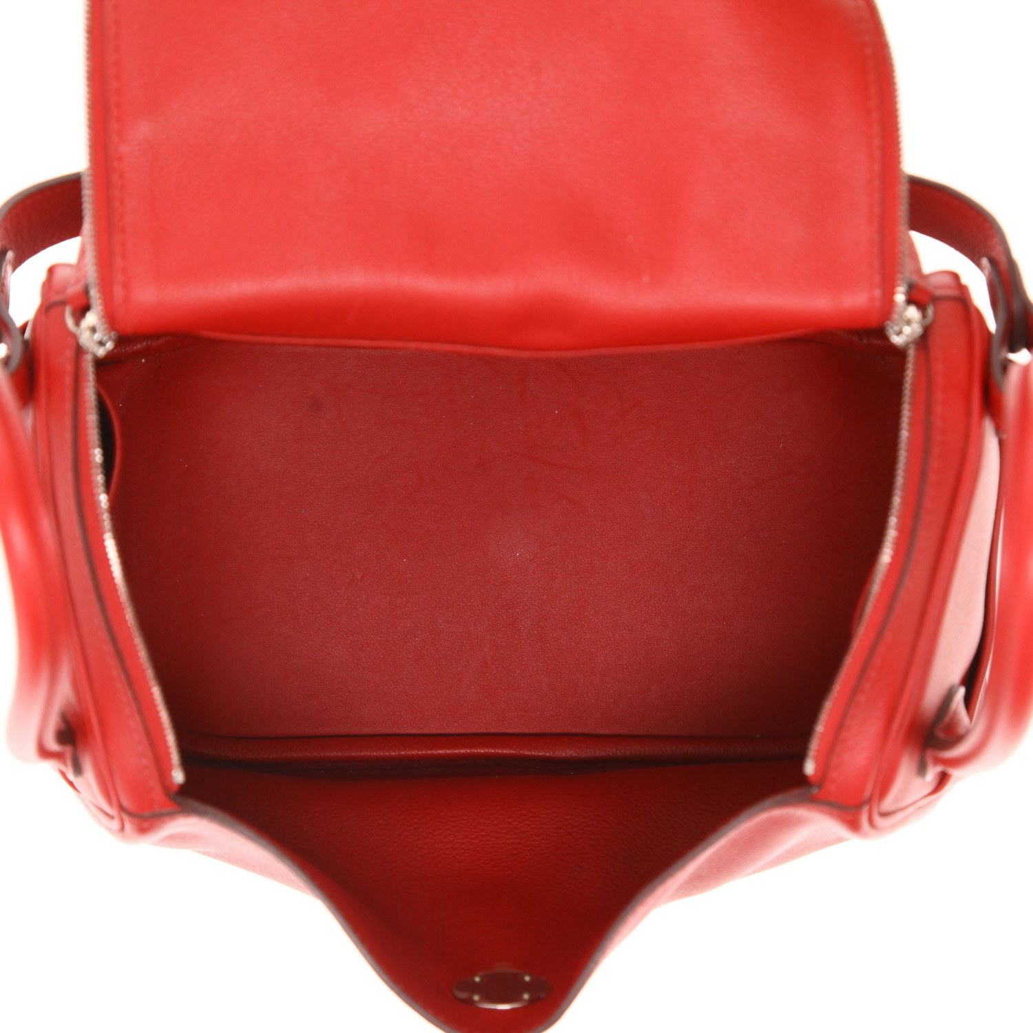 Borsa Hermès Lindy da 26 cm in pelle Evercolor rossa - Detail D3