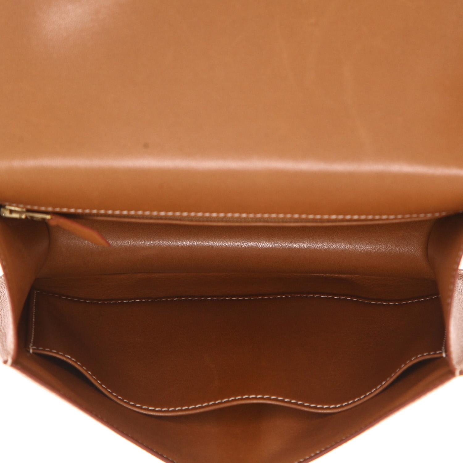 Borsa a tracolla Hermès Constance da 24 cm in pelle Courchevel Gold - Detail D3