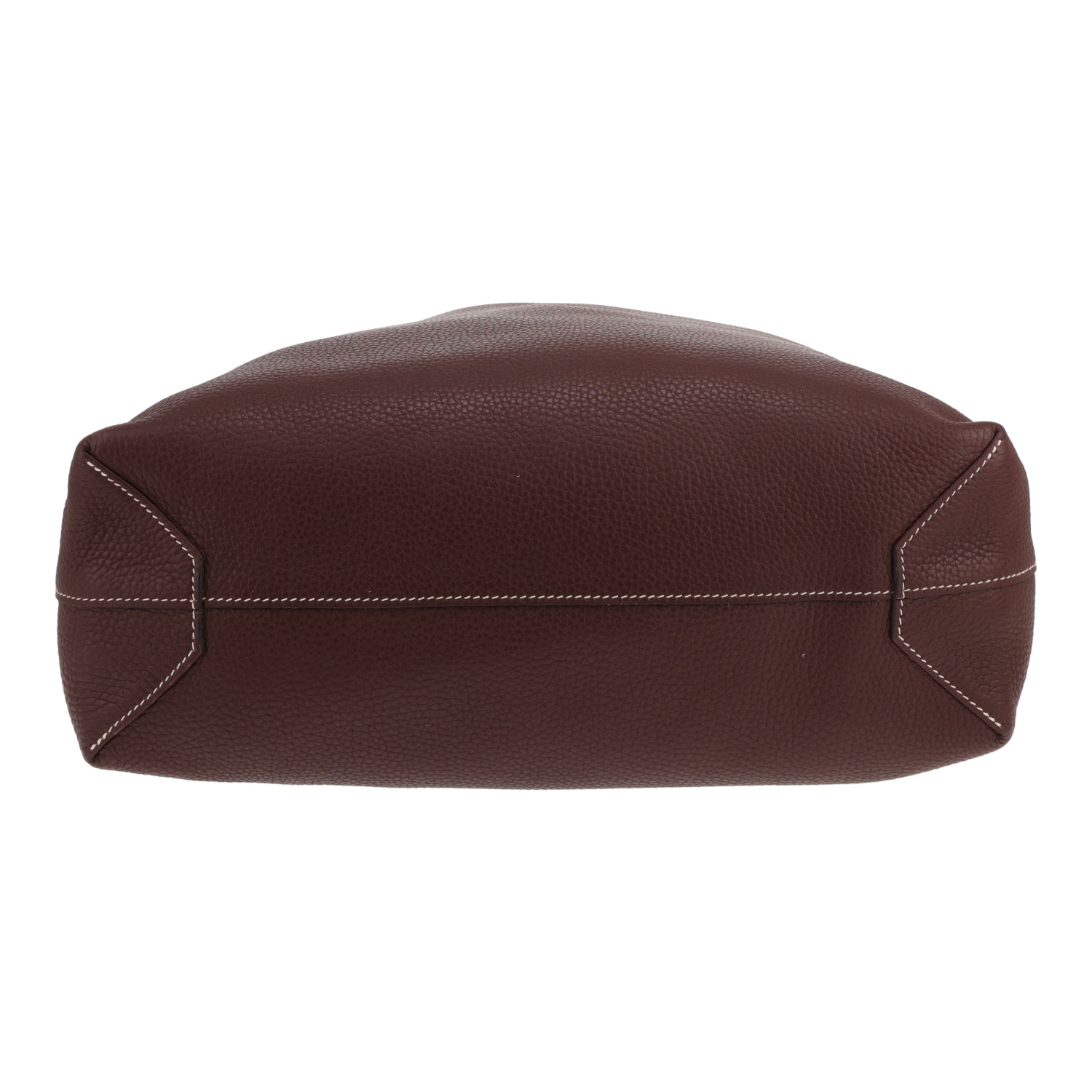 Hermès Double Sens tote bag in Cacao brown and Lime yellow Clemence calfskin - Detail D1
