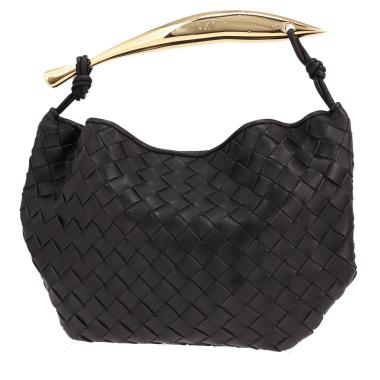 Bottega Veneta ‘Sardine’ handbag in Noir intrecciato leather