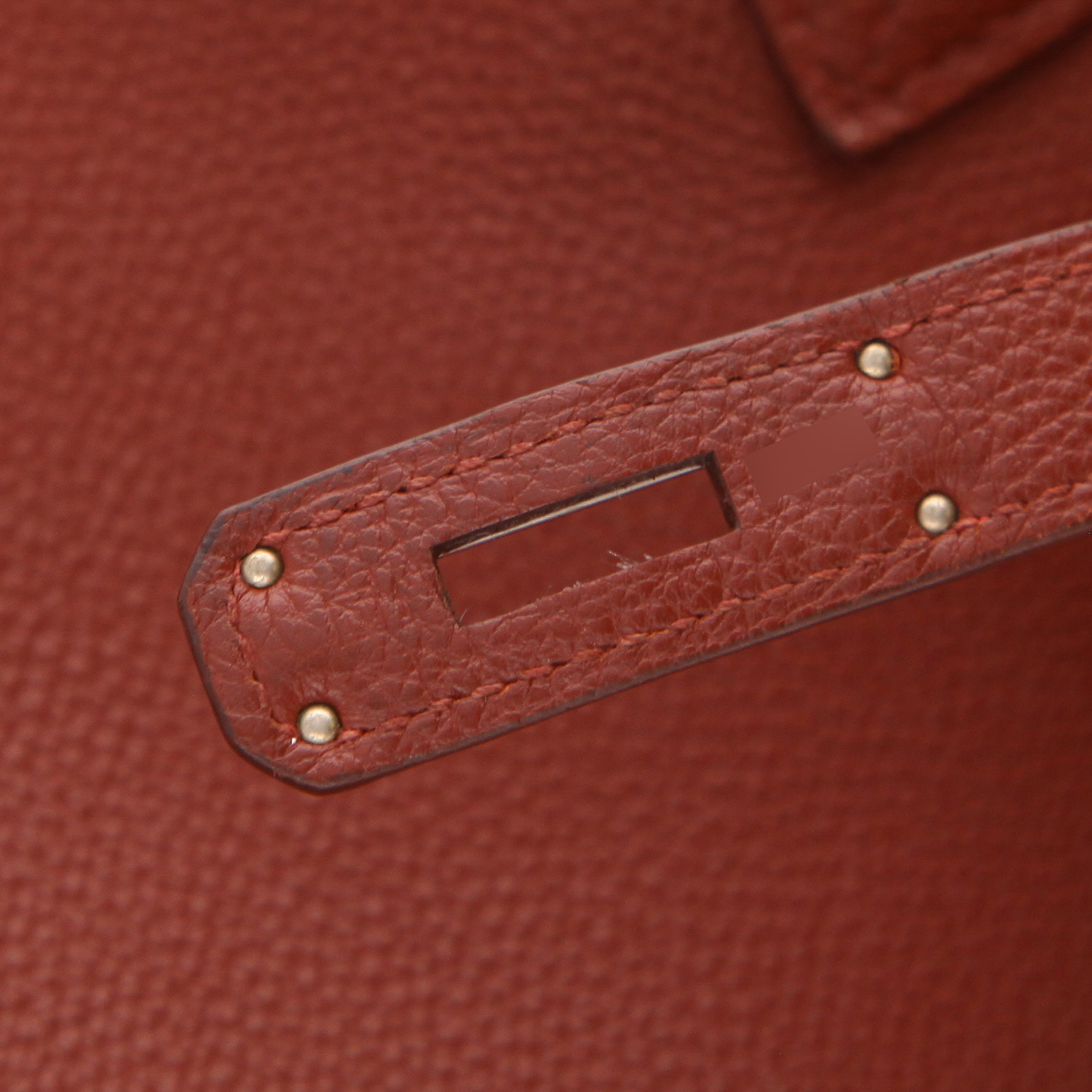 Hermès Birkin handbag, 35 cm, in red H Togo leather - Detail D4
