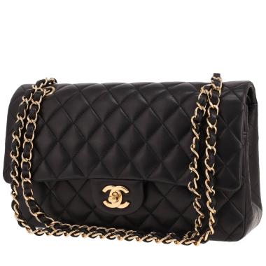 Chanel Timeless Classic handbag in black quilted leather