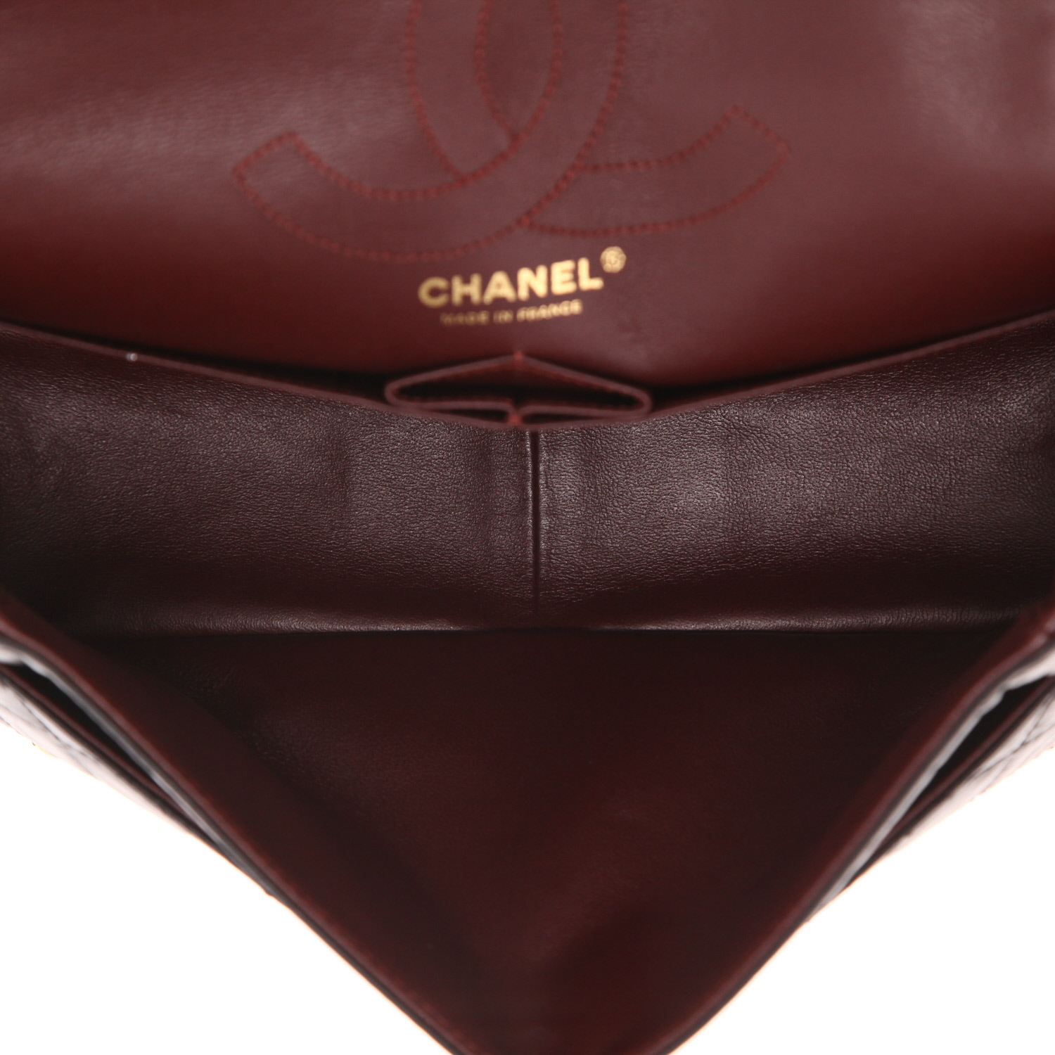 Chanel 2.55 shoulder bag in black quilted leather - Detail D3