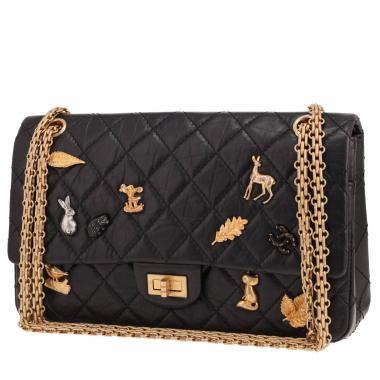 Borsa a tracolla Chanel 2.55 in pelle trapuntata nera