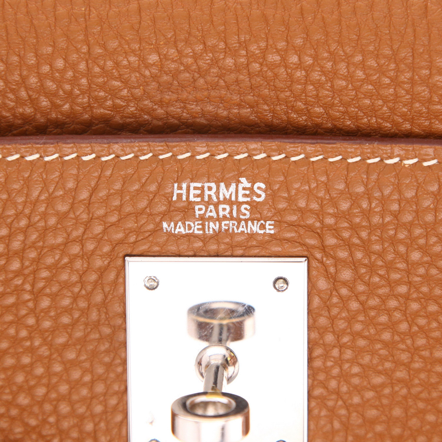 Sac à main Hermès  Kelly 32 cm en cuir togo gold - Detail D2