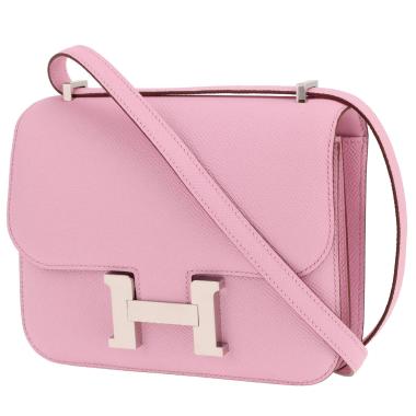 Hermès Constance 18 cm shoulder bag in Mauve Sylvestre Epsom leather