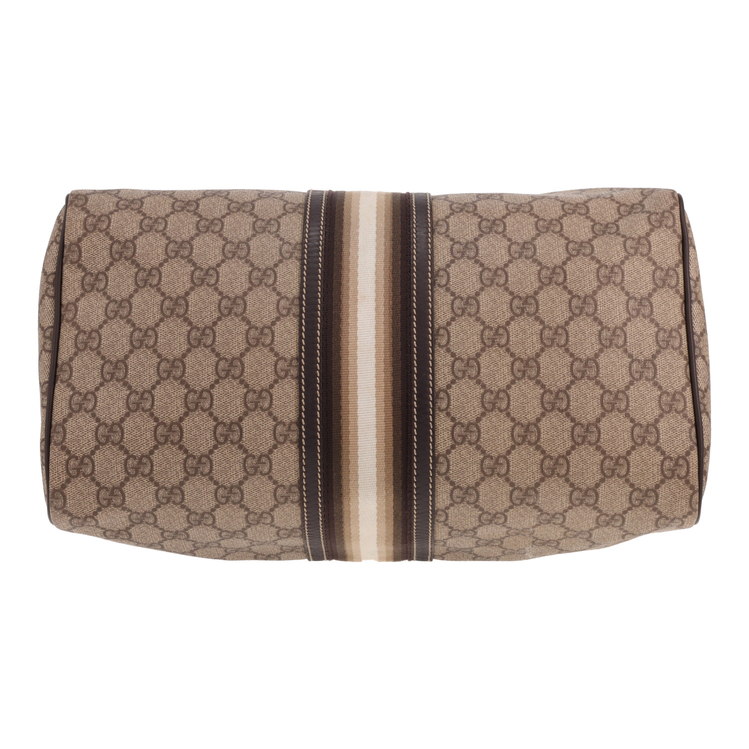 Bolso de mano Gucci  Gucci Vintage de lona Supreme GG beige y piel marrón - Detail D1