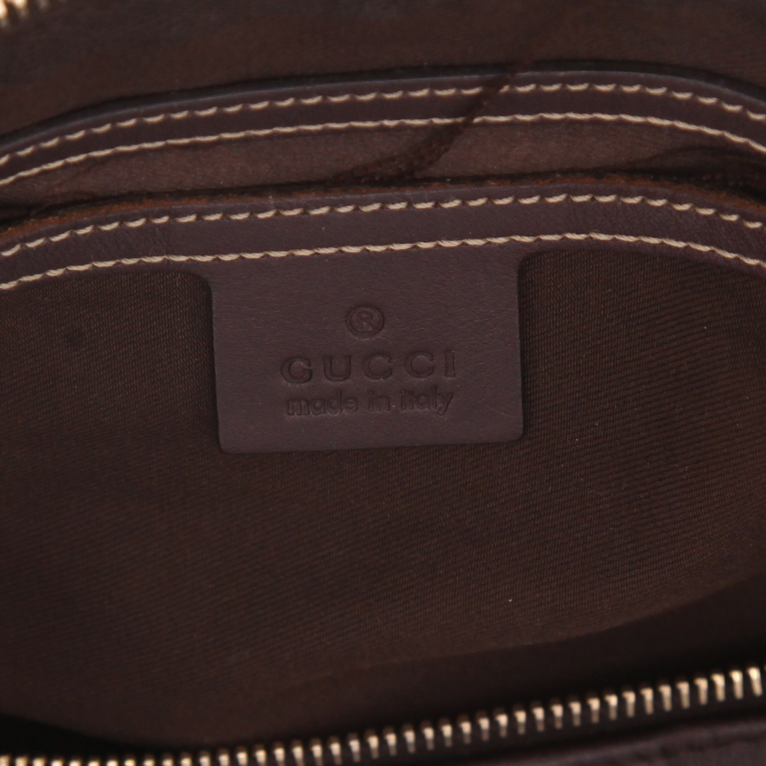 Sac à main Gucci  Gucci Vintage en toile sûpreme GG beige et cuir marron - Detail D2
