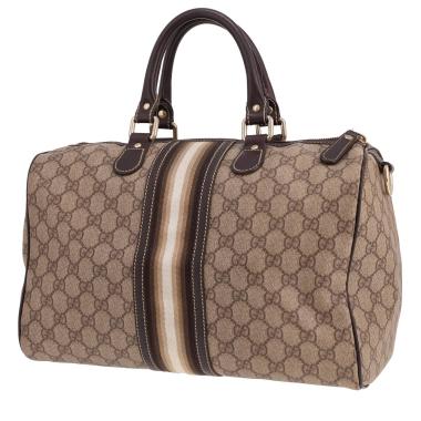 Borsa Gucci  Gucci Vintage in tela Supreme GG beige e pelle marrone