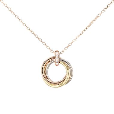 Collier Cartier Trinity en 3 ors et diamants
