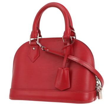 Bolso bandolera Louis Vuitton Alma BB de piel Épi roja