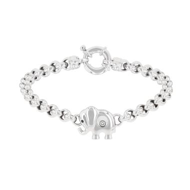 Bracelet Chopard Happy Diamonds en or blanc, saphir et diamant