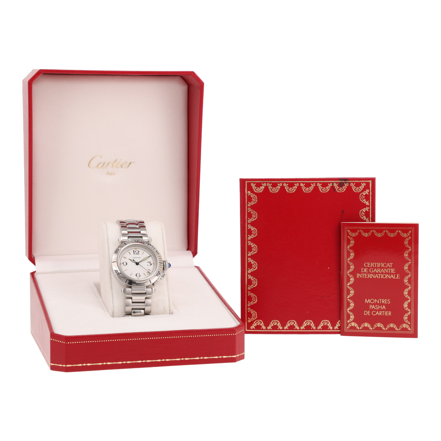 Reloj Cartier Pasha de acero, hacia 1995