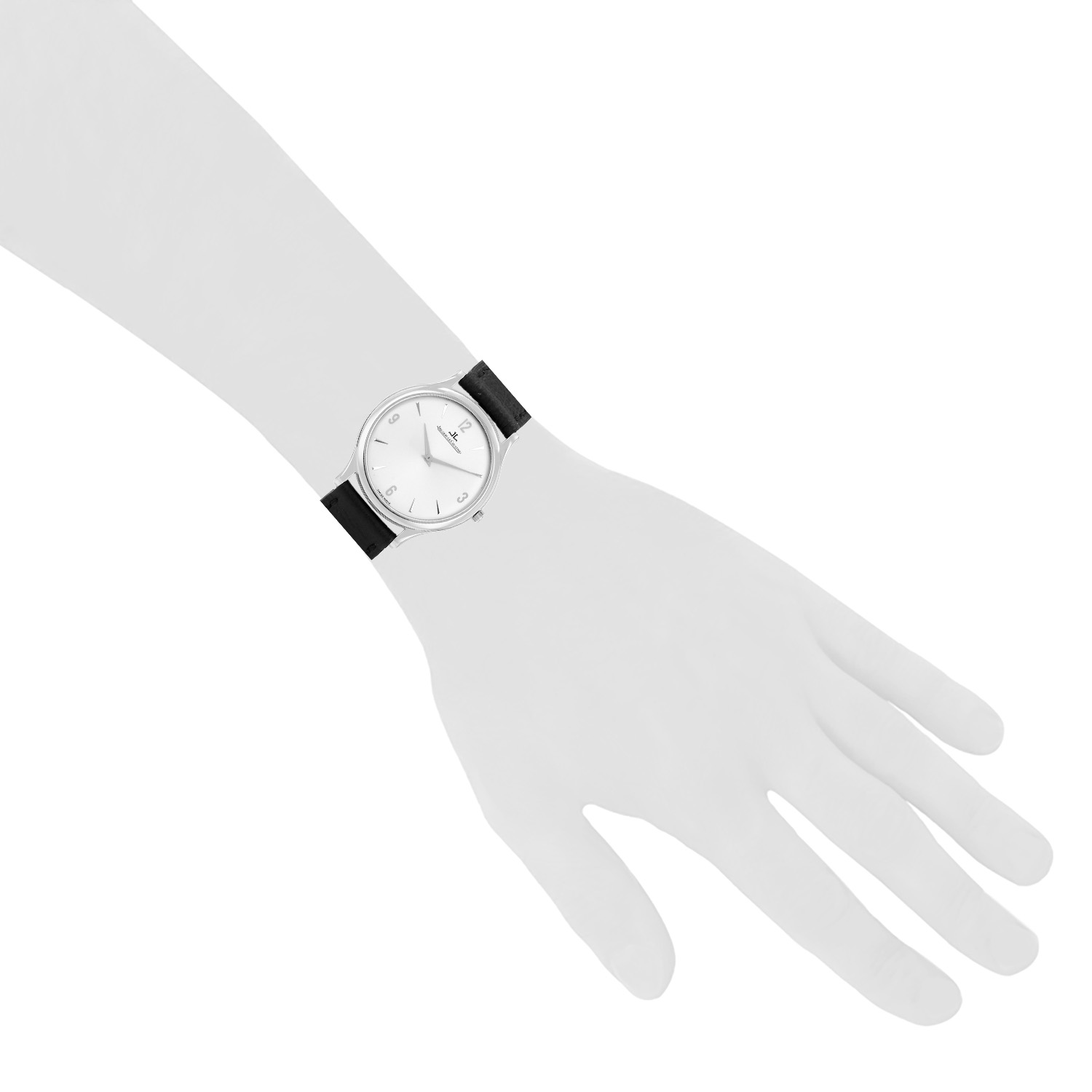 Jaeger-LeCoultre Master Ultra Thin watch in steel, Ref: Jaeger-LeCoultre - 145.8.79.S  Circa 1990 - Detail D1