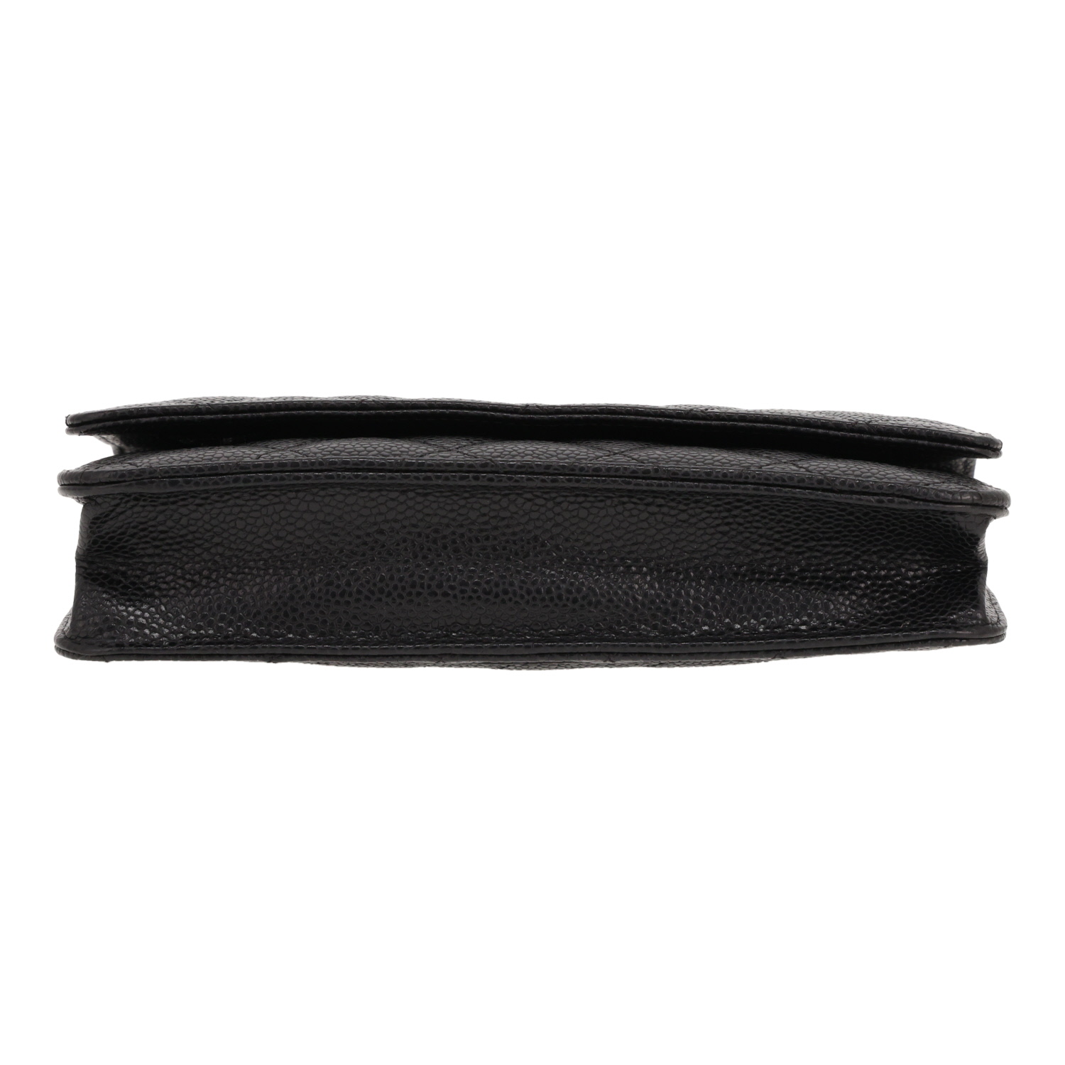 Chanel ‘Wallet on Chain’ shoulder bag in Noir quilted grained leather - Detail D1