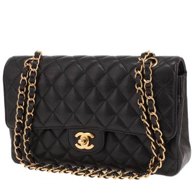 Sac à main Chanel  Timeless Classic en cuir grainé matelassé noir