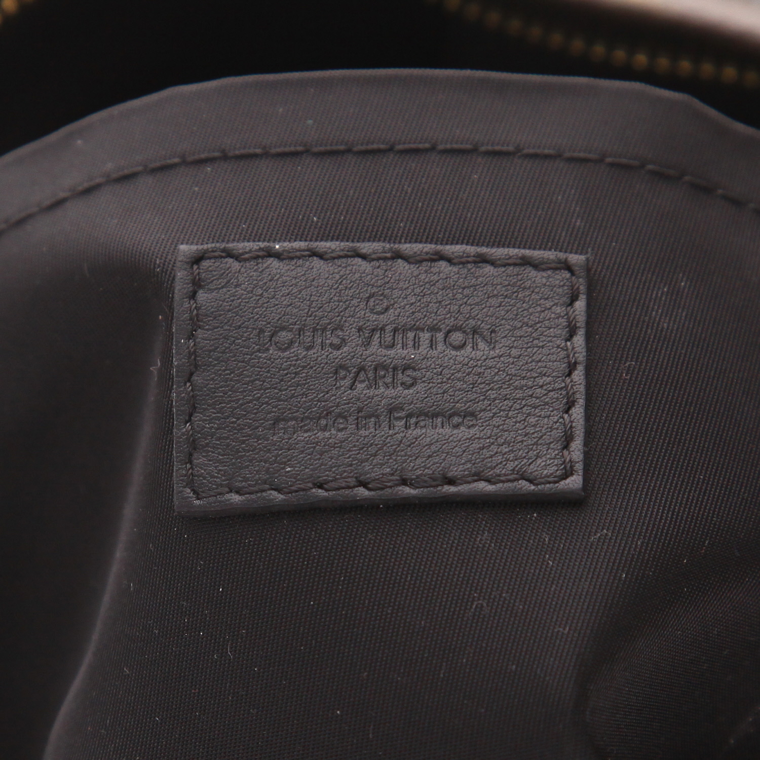 Mochila Louis Vuitton «Palm Springs» de lona Monogram marrón y piel Noir - Detail D2