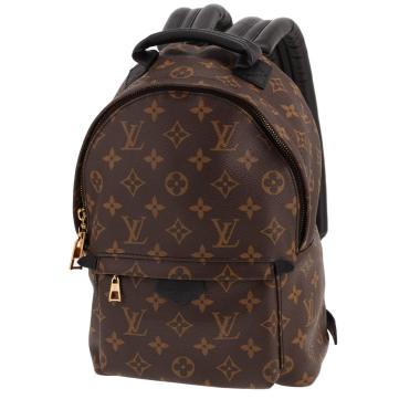 Zaino Louis Vuitton Palm Springs in tela Monogram marrone e pelle nera